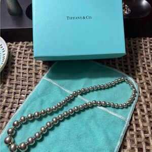 Tiffany & Co. Silver Necklace with Spherical Beads